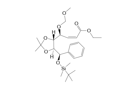 (7R,4S)-Ethyl 7-tert-Butyldimethylsiloxy-7-phenyl-5S,6S-O-isopropylidene-4-O-methoxymethylhepten-2Z-oate