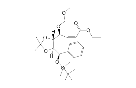 (7R,4S)-Ethyl 7-tert-Butyldimethylsiloxy-7-phenyl-5S,6S-O-isopropylidene-4-O-methoxymethylhepten-2Z-oate