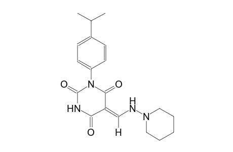 (5Z)-1-(4-isopropylphenyl)-5-[(1-piperidinylamino)methylene]-2,4,6(1H,3H,5H)-pyrimidinetrione