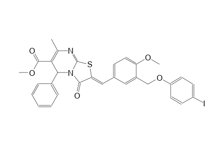 methyl (2Z)-2-{3-[(4-iodophenoxy)methyl]-4-methoxybenzylidene}-7-methyl-3-oxo-5-phenyl-2,3-dihydro-5H-[1,3]thiazolo[3,2-a]pyrimidine-6-carboxylate