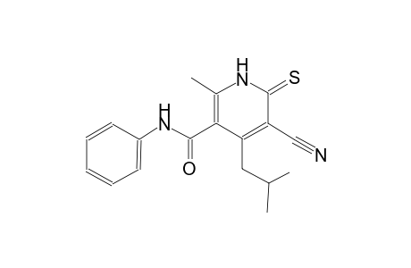 3-pyridinecarboxamide, 5-cyano-1,6-dihydro-2-methyl-4-(2-methylpropyl)-N-phenyl-6-thioxo-