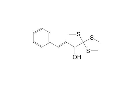 (E)-1,1,1-tris(methylsulfanyl)-4-phenyl-but-3-en-2-ol