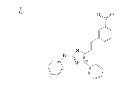4-PHENYL-5-(3-NITRO-CINNAMOYL)-1,3,4-THIADIAZOLIUM-2-PHENYLAMINE-CHLORIDE