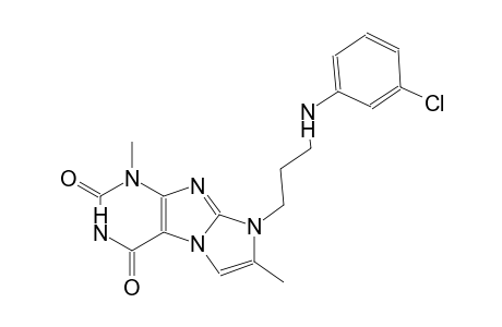 1H-imidazo[2,1-f]purine-2,4(3H,8H)-dione, 8-[3-[(3-chlorophenyl)amino]propyl]-1,7-dimethyl-