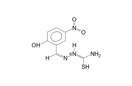 2-HYDROXY-5-NITROBENZALDEHYDE, THIOSEMICARBAZONE, PROTONATED