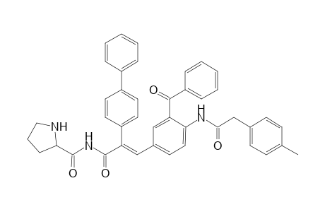 N-{[3'-Benzoyl-4'-(p-tolylacetylamino)phenyl]-1'-[3"-(biphenyl-4'"-yl)-acryloyl}-pyrrolidine-2-carboxylamide