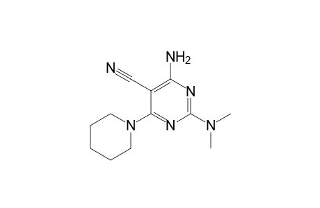 4-Amino-2-(dimethylamino)-6-(1-piperidinyl)-5-pyrimidinecarbonitrile