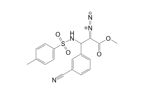 Methyl 2-diazo-3-(m-cyano)phenyl-3-[(N-tosyl)amino]propanoate