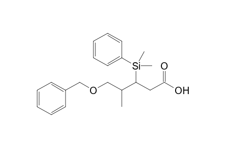 (3RS,4RS)-5-Benzyloxy-4-methyl-3-dimethyl(phenyl)silylpentanoic acid