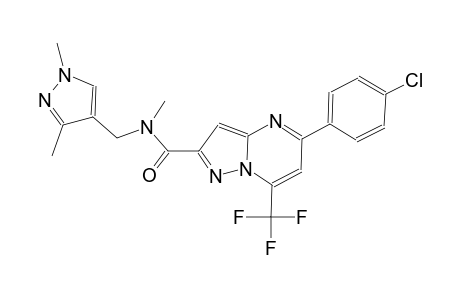5-(4-chlorophenyl)-N-[(1,3-dimethyl-1H-pyrazol-4-yl)methyl]-N-methyl-7-(trifluoromethyl)pyrazolo[1,5-a]pyrimidine-2-carboxamide