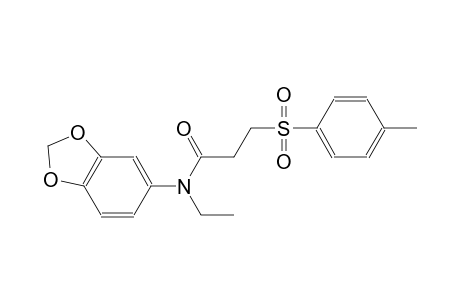 propanamide, N-(1,3-benzodioxol-5-yl)-N-ethyl-3-[(4-methylphenyl)sulfonyl]-