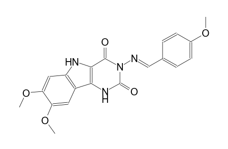 7,8-dimethoxy-3-{[(E)-(4-methoxyphenyl)methylidene]amino}-1H-pyrimido[5,4-b]indole-2,4(3H,5H)-dione