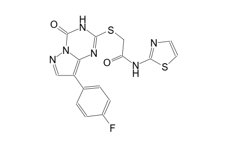acetamide, 2-[[8-(4-fluorophenyl)-3,4-dihydro-4-oxopyrazolo[1,5-a][1,3,5]triazin-2-yl]thio]-N-(2-thiazolyl)-