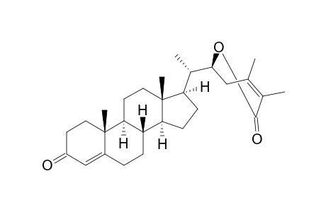 Ergosta-4,24-dien-26-oic acid, 22-hydroxy-3-oxo-, .delta.-lactone, (22R)-