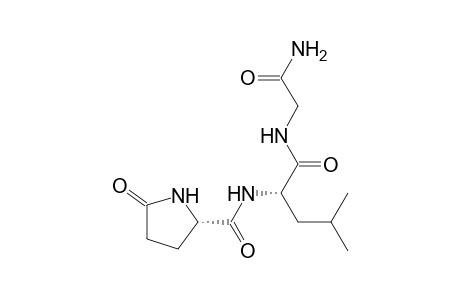 Glycinamide, 5-oxo-L-prolyl-L-leucyl-