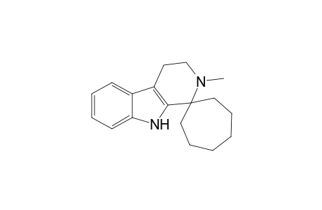2-Methylspiro[4,9-dihydro-3H-$b-carboline-1,1'-cycloheptane]
