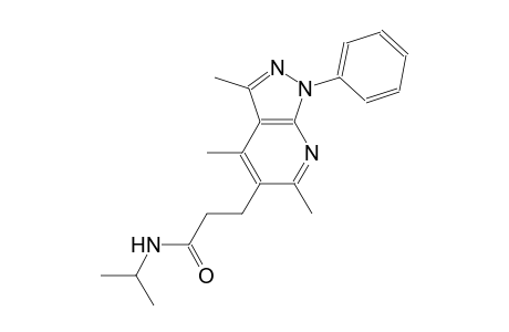 1H-pyrazolo[3,4-b]pyridine-5-propanamide, 3,4,6-trimethyl-N-(1-methylethyl)-1-phenyl-