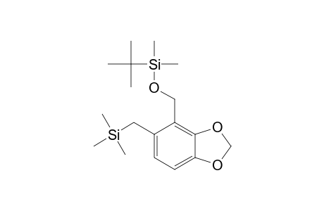 (2-((tert-butyldimethylsiloxy)methyl)-3,4-(methylenedioxy)benzyl)trimethylsilane