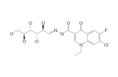 N'-D-ALDEHYDOGALACTOSYL-(7-CHLORO-1-ETHYL-6-FLUORO-1,4-DIHYDRO-4-OXOQUINOLIN-3-YL)-CARBOHYDRAZIDE