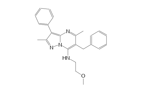 6-benzyl-N-(2-methoxyethyl)-2,5-dimethyl-3-phenylpyrazolo[1,5-a]pyrimidin-7-amine