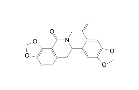 (+,-)-N-methyl-3-[2-ethenyl-4,5-(methylenedioxy)phenyl]-7,8-(methylenedioxy)-3,4-dihydro-1(2H)-isoquinolone