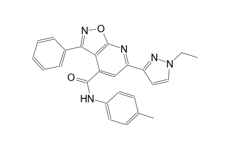 isoxazolo[5,4-b]pyridine-4-carboxamide, 6-(1-ethyl-1H-pyrazol-3-yl)-N-(4-methylphenyl)-3-phenyl-