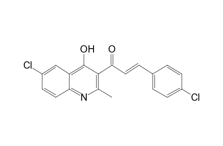 (2E)-1-(6-Chloro-4-hydroxy-2-methyl-3-quinolinyl)-3-(4-chlorophenyl)-2-propen-1-one