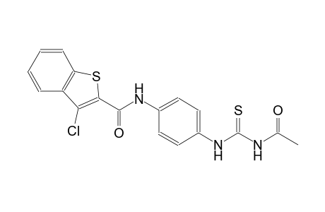 N-(4-{[(acetylamino)carbothioyl]amino}phenyl)-3-chloro-1-benzothiophene-2-carboxamide