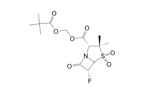 4-THIA-1-AZABICYCLO-[3.2.0]-HEPTANE-2-CARBOXYLIC-ACID,6-FLUORO-3,3-DIMETHYL-7-OXO-(2,2-DIMETHYL-1-OXOPROPOXY)-METHYLESTER-4,4-DIOXIDE-[2S-(2-ALPHA,5-ALPHA,6-AL