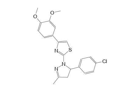 thiazole, 2-[5-(4-chlorophenyl)-4,5-dihydro-3-methyl-1H-pyrazol-1-yl]-4-(3,4-dimethoxyphenyl)-