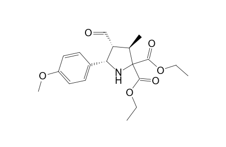(3R,4R,5S)-4-formyl-3-methyl-5-(para-methoxyphenyl)-pyrrolidine-2,2-diethyl-dicarboxylate