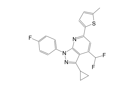 1H-pyrazolo[3,4-b]pyridine, 3-cyclopropyl-4-(difluoromethyl)-1-(4-fluorophenyl)-6-(5-methyl-2-thienyl)-
