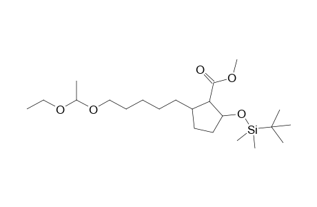 (anti,syn)-2-(tert-Butyldimethylsilyloxy)-5-[5-(1-ethoxyethoxy)pentyl]cyclopentanecarboxylic acid methyl ester