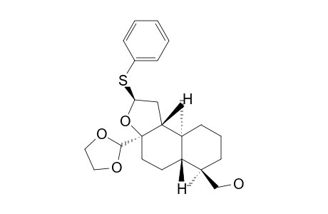 Naphtho[2,1-b]furan-6-methanol, 3a-(1,3-dioxolan-2-yl)dodecahydro-6,9a-dimethyl-2-(phenylthio)-, [2S-(2.alpha.,3a.beta.,5a.alpha.,6.al pha.,9a.beta.,9b.alpha.)]-