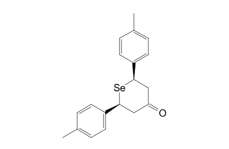 R-2,cis-6-Di-para-tolyl-selenan-4-on