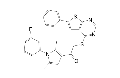 ethanone, 1-[1-(3-fluorophenyl)-2,5-dimethyl-1H-pyrrol-3-yl]-2-[(6-phenylthieno[2,3-d]pyrimidin-4-yl)thio]-