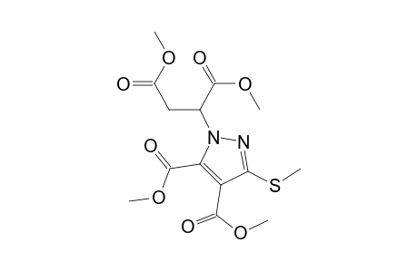1H-Pyrazole-4,5-dicarboxylic acid, 1-[3-methoxy-1-(methoxycarbonyl)-3-oxopropyl]-3-(methylthio)-, dimethyl ester