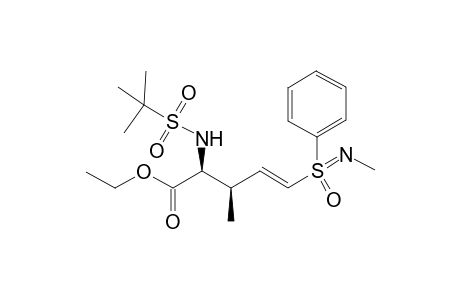 Ethyl 5-[N-methyl-S-(phenylsulfonyl)imidoyl]-3R-methyl-2-[2'-methylpropane-2'-sulfonylamino]-pent-4-enoate