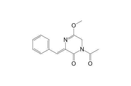 2(1H)-Pyrazinone, 1-acetyl-3,6-dihydro-5-methoxy-3-(phenylmethylene)-, (Z)-