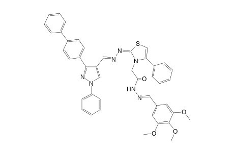 2-{2-[[[3-(Biphenyl-3-yl)-1-phenyl-1H-pyrazol-4-yl]methylene]-hydrazono]-4-phenylthiazol-3(2H)-yl}-N'-(3,4,5-trimethoxybenzyl-idene)acetohydrazide