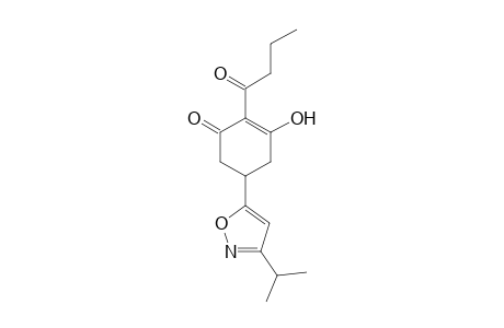 2-Butanoyl-3-hydroxy-5-(3-isopropyl-5-isoxazolyl)-2-cyclohexenone