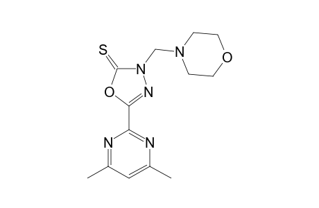 3-MORPHOLINOMETHYL-5-(4,6-DIMETHYL-2-PYRIMIDINYL)-1,3,4-OXADIAZOLE-2-THIONE