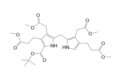 tert-Butyl 3,3'-bis[(methoxycarbonyl)methyl]-4,4'bis[.beta.-(methoxycarbonyl)ethyl]dipyrromethane-5-carboxylate