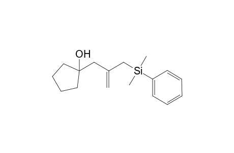 1-[2-Dimethyl(phenyl)silylmethylprop-2-en-1-yl]cyclopentan-1-ol