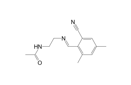 Acetamide, N-[2-[[(2-cyano-4,6-dimethylphenyl)methylene]amino]ethyl]-