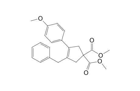 3-(4-methoxyphenyl)-4-(phenylmethyl)cyclopent-3-ene-1,1-dicarboxylic acid dimethyl ester