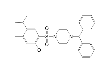 2-[(4-benzhydryl-1-piperazinyl)sulfonyl]-4-isopropyl-5-methylphenyl methyl ether