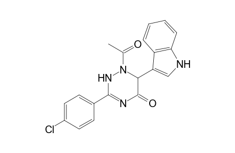 1-Acetyl-3-(4-chlorophenyl)-6-(1H-indol-3-yl)-2,6-dihydro-1,2,4-triazin-5-one