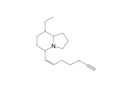 8-Ethyl-5-(1"-hepten-6"-yn-1"-yl)-indolizidine