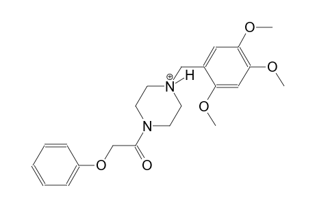 1-(phenoxyacetyl)-4-(2,4,5-trimethoxybenzyl)piperazin-4-ium
